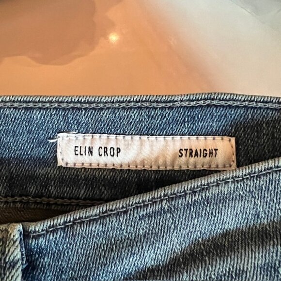 Edwin (Anthropologie) Elin Crop Straight Jeans Women’s 32 Ambition Wash - Picture 7 of 10